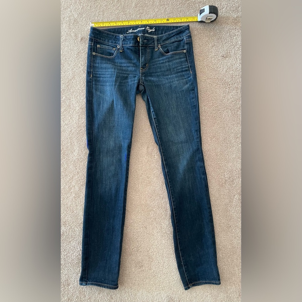 American Eagle Women's Dark Blue Skinny Jeans